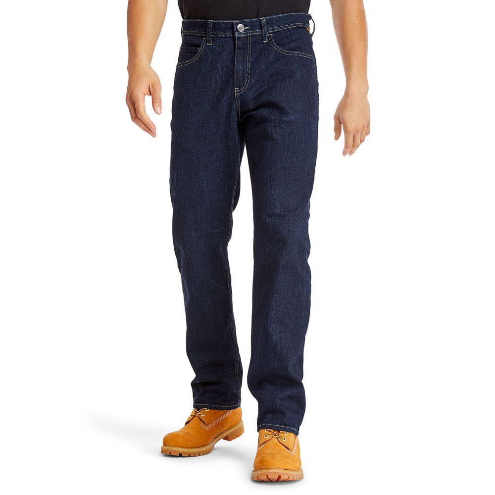 Timberland Παντελονια Ανδρικα Σκουρο Μπλε - Regular Fit Denim Jeans - Greece 6428037-AZ